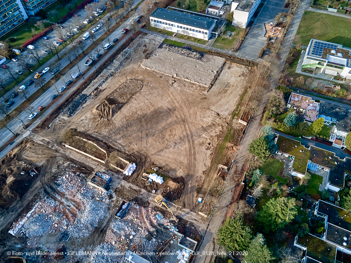 21.11.2020 - Bauplatz der Grundschule in Neuperlach in München